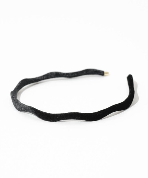 flower(フラワー)の「ニュアンスベロアカチューシャ(カチューシャ・レディース・ブラック/ブラウン・FREE)」の1枚目の写真