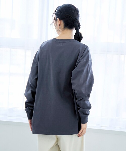 coen（コーエン）の「【再入荷/新色登場】coen（コーエン）ロゴ刺繍 ユニロンT（Tシャツ/カットソー・レディース・その他2/その他1/ダークグレー/オフホワイト・L/M）」の21枚目の写真