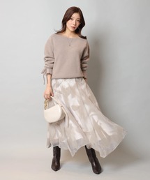 Apuweiser-riche | リボンテープフロッキースカート(スカート)