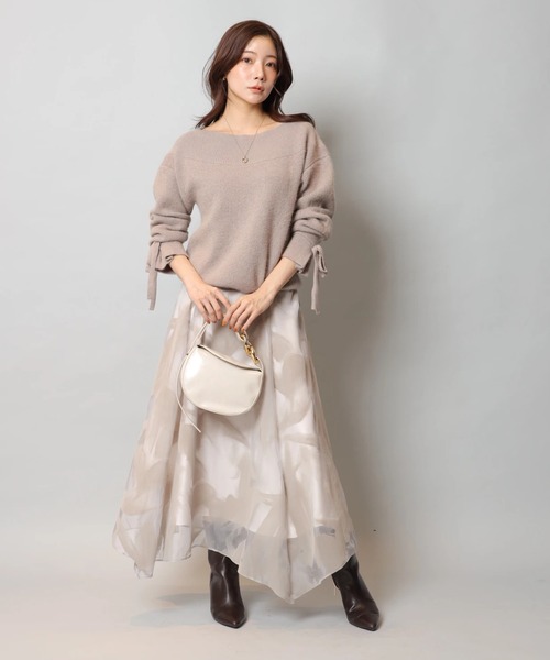 Apuweiser-riche（アプワイザーリッシェ）の「リボンテープフロッキースカート（スカート・レディース・ベージュ系その他/ブルー系その他3・2/1/0）」の5枚目の写真