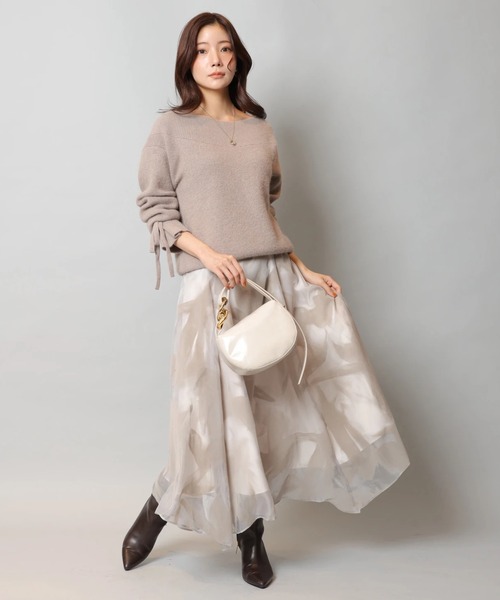 Apuweiser-riche（アプワイザーリッシェ）の「リボンテープフロッキースカート（スカート・レディース・ベージュ系その他/ブルー系その他3・2/1/0）」の7枚目の写真