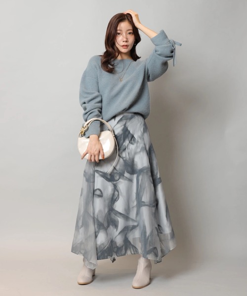 Apuweiser-riche（アプワイザーリッシェ）の「リボンテープフロッキースカート（スカート・レディース・ベージュ系その他/ブルー系その他3・2/1/0）」の12枚目の写真