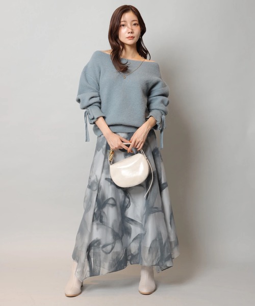 Apuweiser-riche（アプワイザーリッシェ）の「リボンテープフロッキースカート（スカート・レディース・ベージュ系その他/ブルー系その他3・2/1/0）」の14枚目の写真