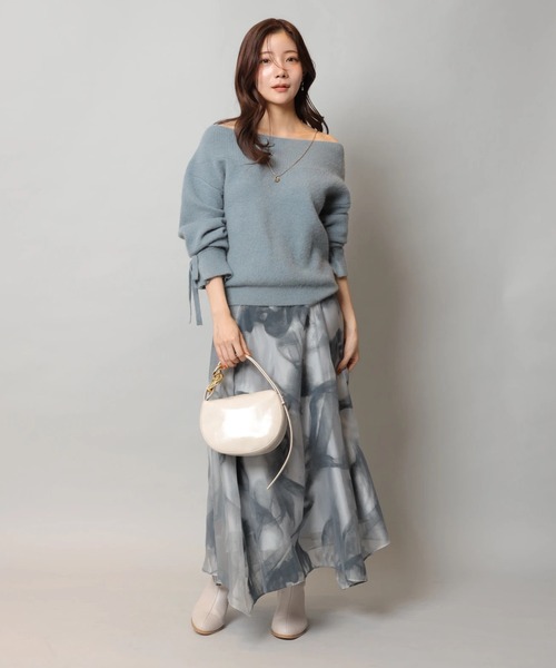 Apuweiser-riche（アプワイザーリッシェ）の「リボンテープフロッキースカート（スカート・レディース・ベージュ系その他/ブルー系その他3・2/1/0）」の16枚目の写真