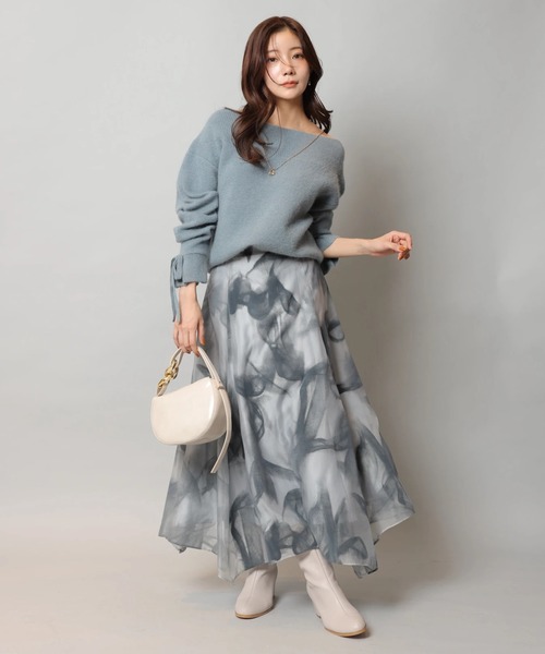 Apuweiser-riche（アプワイザーリッシェ）の「リボンテープフロッキースカート（スカート・レディース・ベージュ系その他/ブルー系その他3・2/1/0）」の17枚目の写真