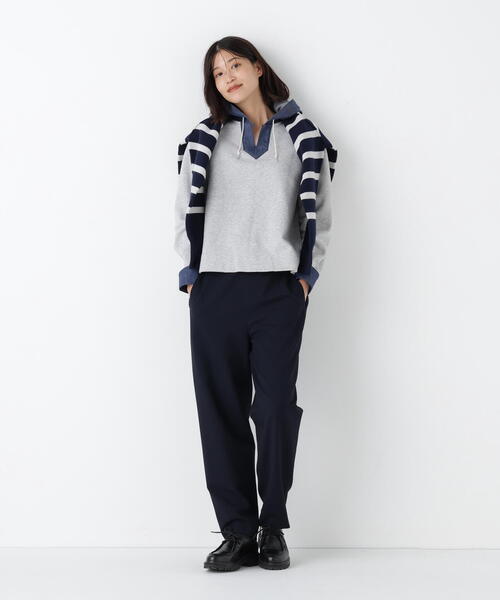 human woman（ヒューマンウーマン）の「◆【ストレッチ素材】2wayストレッチテーパードパンツ（その他パンツ・レディース・グレー/ネイビー・MEDIUM/SMALL）」の10枚目の写真