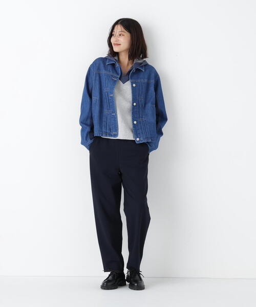 human woman（ヒューマンウーマン）の「◆【ストレッチ素材】2wayストレッチテーパードパンツ（その他パンツ・レディース・グレー/ネイビー・MEDIUM/SMALL）」の9枚目の写真