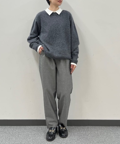 human woman（ヒューマンウーマン）の「◆【ストレッチ素材】2wayストレッチテーパードパンツ（その他パンツ・レディース・グレー/ネイビー・MEDIUM/SMALL）」の3枚目の写真