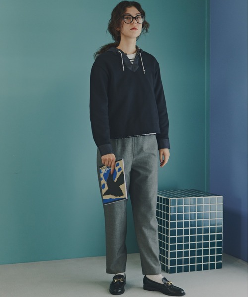 human woman（ヒューマンウーマン）の「◆【ストレッチ素材】2wayストレッチテーパードパンツ（その他パンツ・レディース・グレー/ネイビー・MEDIUM/SMALL）」の21枚目の写真