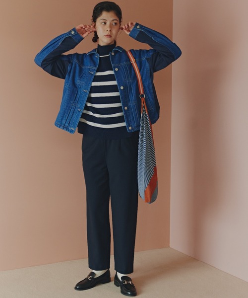 human woman（ヒューマンウーマン）の「◆【ストレッチ素材】2wayストレッチテーパードパンツ（その他パンツ・レディース・グレー/ネイビー・MEDIUM/SMALL）」の22枚目の写真