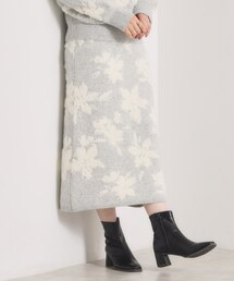 ITS'DEMO | 【手洗い可／セットアップ可】花柄フェザージャカードニットスカート(スカート)