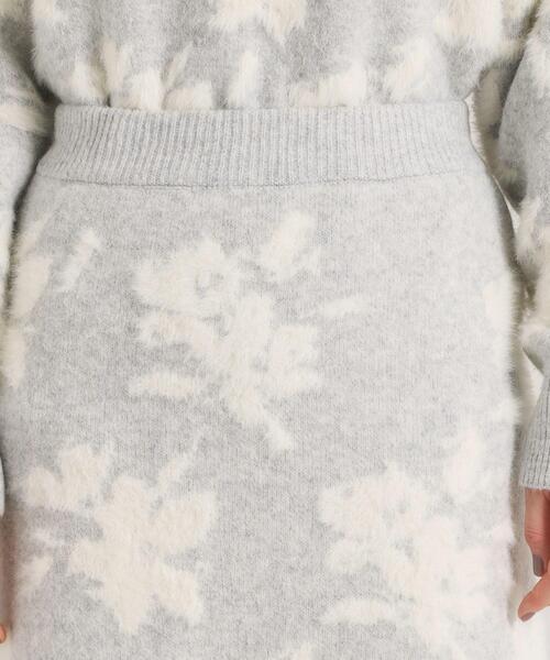 ITS'DEMO（イッツデモ）の「【手洗い可／セットアップ可】花柄フェザージャカードニットスカート（スカート・レディース・ブラウン系その他/サックスブルー/グレー/チャコールグレー・00）」の21枚目の写真