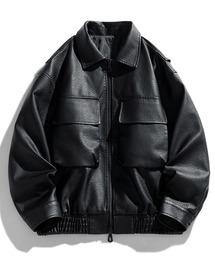セール】2-11B32 PU レザー ジャケット（スタジャン）｜CALIFORNIA
