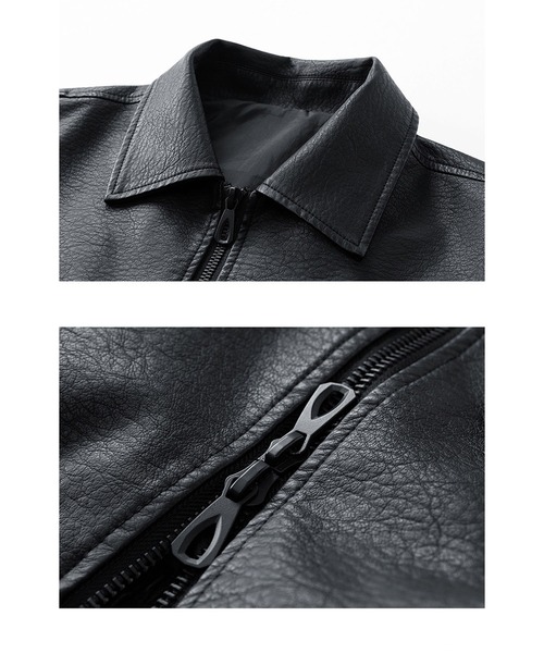 CALIFORNIA OUTFITTERS(カリフォルニア アウトフィッターズ)の「12A11-SZ BIGポケット PUレザー ジップアップ ブルゾン(ブルゾン・メンズ・ブラック/ブラウン・M/XL/L)」の4枚目の写真