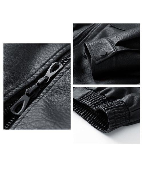 CALIFORNIA OUTFITTERS(カリフォルニア アウトフィッターズ)の「12A11-SZ BIGポケット PUレザー ジップアップ ブルゾン(ブルゾン・メンズ・ブラック/ブラウン・M/XL/L)」の5枚目の写真