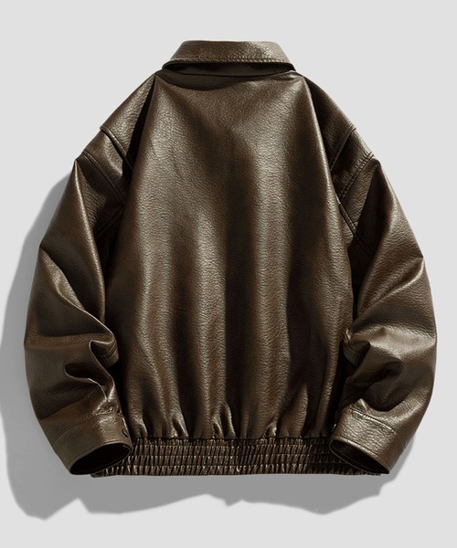 CALIFORNIA OUTFITTERS(カリフォルニア アウトフィッターズ)の「12A11-SZ BIGポケット PUレザー ジップアップ ブルゾン(ブルゾン・メンズ・ブラック/ブラウン・M/XL/L)」の8枚目の写真