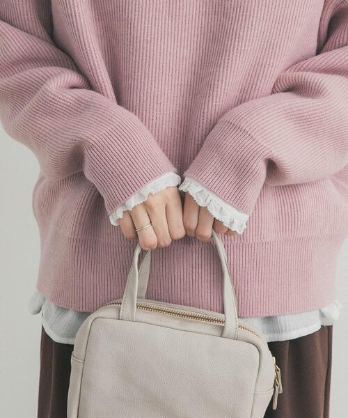 URBAN RESEARCH DOORS(アーバンリサーチドアーズ)の「ピンタックフリルスタンドカラーブラウス(シャツ/ブラウス・レディース・ストライプ/オフホワイト/ブラック・FREE)」の1枚目の写真