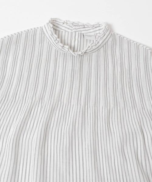 URBAN RESEARCH DOORS(アーバンリサーチドアーズ)の「ピンタックフリルスタンドカラーブラウス(シャツ/ブラウス・レディース・ストライプ/オフホワイト/ブラック・FREE)」の18枚目の写真