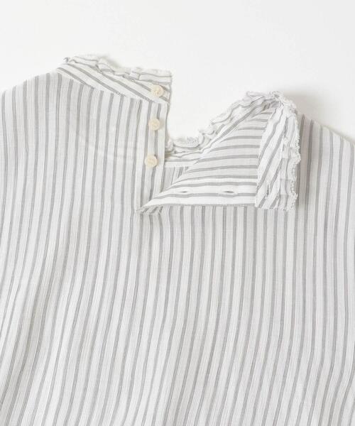 URBAN RESEARCH DOORS(アーバンリサーチドアーズ)の「ピンタックフリルスタンドカラーブラウス(シャツ/ブラウス・レディース・ストライプ/オフホワイト/ブラック・FREE)」の21枚目の写真