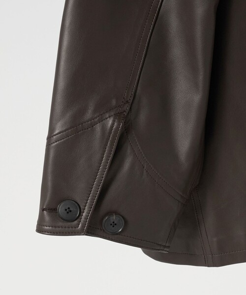 LOEFF(ロエフ)の「【別注】<UNITED ARROWS × LOEFF>ラムレザー カバーオール ジャケット MENS(その他アウター・メンズ・ブラック/ダークブラウン・L/M/S)」の5枚目の写真