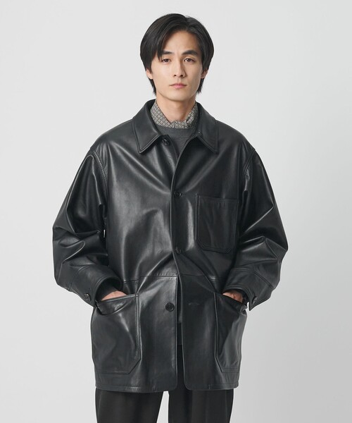 別注】＜UNITED ARROWS × LOEFF＞ラムレザー カバーオール ジャケット