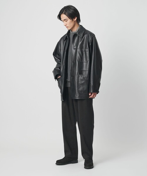 LOEFF(ロエフ)の「【別注】<UNITED ARROWS × LOEFF>ラムレザー カバーオール ジャケット MENS(その他アウター・メンズ・ブラック/ダークブラウン・L/M/S)」の21枚目の写真