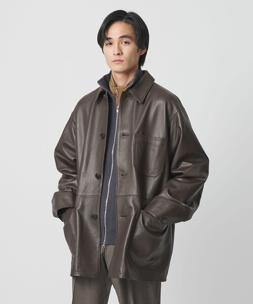 別注】＜UNITED ARROWS × LOEFF＞ラムレザー カバーオール ジャケット