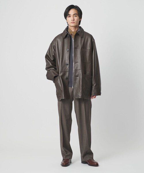 別注】＜UNITED ARROWS × LOEFF＞ラムレザー カバーオール ジャケット