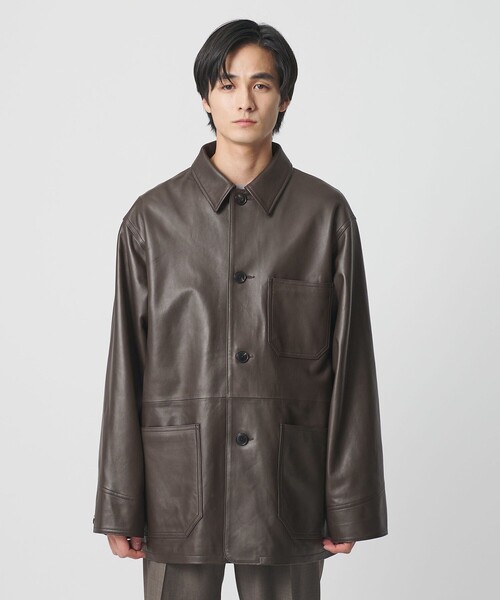 別注】＜UNITED ARROWS × LOEFF＞ラムレザー カバーオール ジャケット
