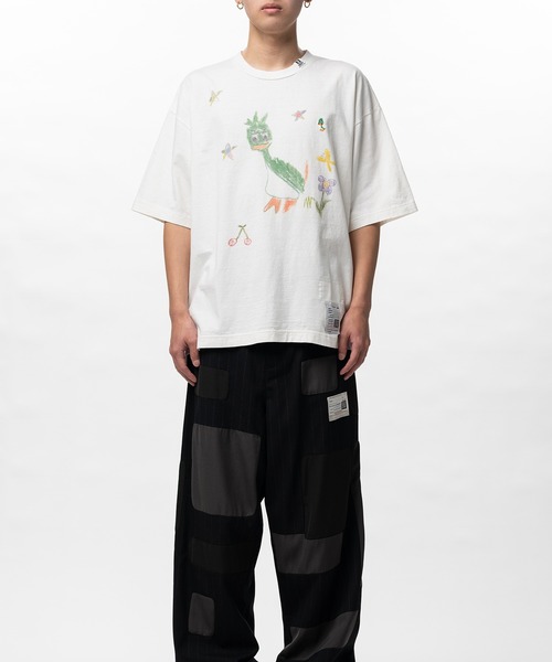Maison MIHARA YASUHIRO（メゾンミハラヤスヒロ）の「Leon Doodle Printed T-shirt（Tシャツ/カットソー・メンズ・ホワイト/ブラック・48/46/44）」の4枚目の写真