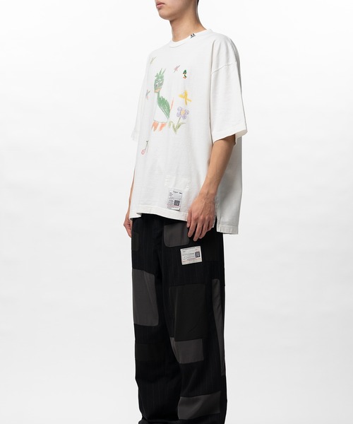Maison MIHARA YASUHIRO（メゾンミハラヤスヒロ）の「Leon Doodle Printed T-shirt（Tシャツ/カットソー・メンズ・ホワイト/ブラック・48/46/44）」の5枚目の写真