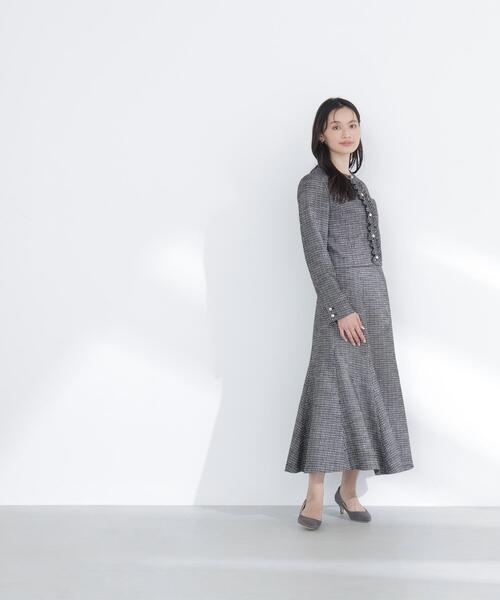 NATURAL BEAUTY BASIC(ナチュラルビューティーベーシック)の「◇スプリングツイード SETUP ジャケット(その他アウター・レディース・ブラック系その他/ベージュ系その他・MEDIUM/SMALL)」の4枚目の写真