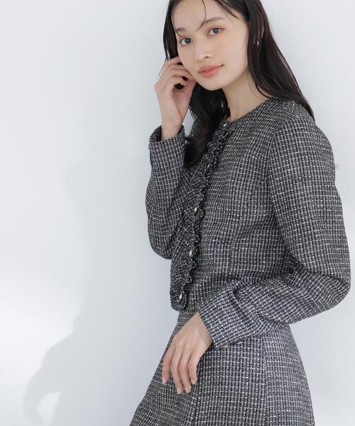 NATURAL BEAUTY BASIC(ナチュラルビューティーベーシック)の「◇スプリングツイード SETUP ジャケット(その他アウター・レディース・ブラック系その他/ベージュ系その他・MEDIUM/SMALL)」の5枚目の写真