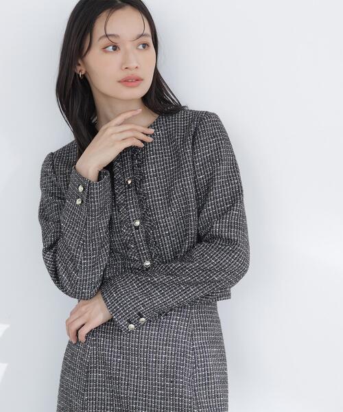 NATURAL BEAUTY BASIC(ナチュラルビューティーベーシック)の「◇スプリングツイード SETUP ジャケット(その他アウター・レディース・ブラック系その他/ベージュ系その他・MEDIUM/SMALL)」の7枚目の写真