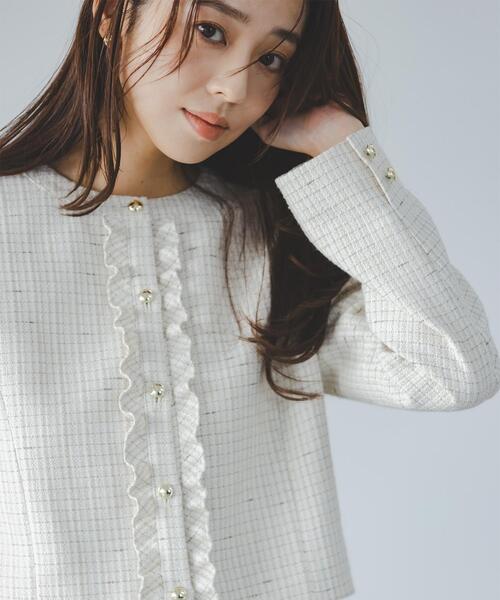 NATURAL BEAUTY BASIC(ナチュラルビューティーベーシック)の「◇スプリングツイード SETUP ジャケット(その他アウター・レディース・ブラック系その他/ベージュ系その他・MEDIUM/SMALL)」の16枚目の写真