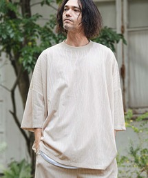 mt10155- Cable Jacquard Tricot oversized Tee オーバーサイズTシャツ(S62926cmb)