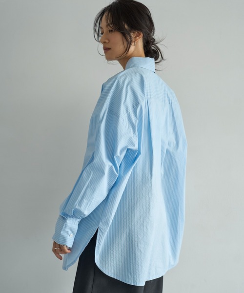 meilmada（メイルマダ）の「ストライプオーバーサイズシャツ（シャツ/ブラウス・レディース・サックスブルー/ピンク・FREE）」の12枚目の写真