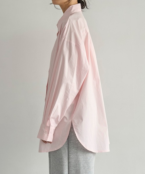 meilmada（メイルマダ）の「ストライプオーバーサイズシャツ（シャツ/ブラウス・レディース・サックスブルー/ピンク・FREE）」の22枚目の写真