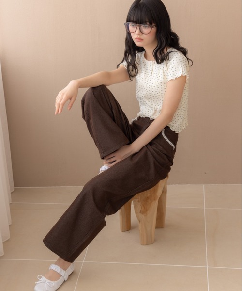 REMOON(リムーン)の「レース付きデニムパンツ(デニムパンツ・レディース・ブラウン/ライトブルー・MEDIUM/SMALL)」の20枚目の写真