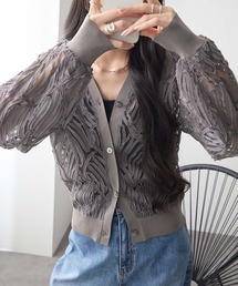 ReDial（リダイアル）の「リボンレースカーディガン（カーディガン/ボレロ）」