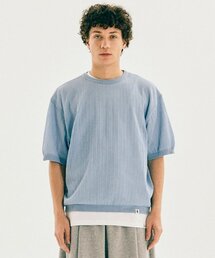 MESH CREWNECK KNIT SKY BLUE