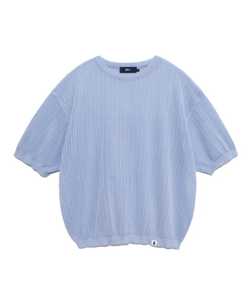 YALE(イェール)の「MESH CREWNECK KNIT SKY BLUE(Tシャツ/カットソー・レディース・その他・S/M/L/XL)」の2枚目の写真