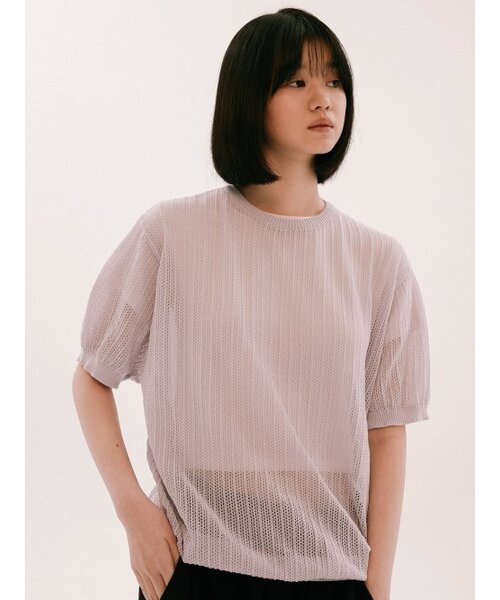 YALE(イェール)の「MESH CREWNECK KNIT SKY BLUE(Tシャツ/カットソー・レディース・その他・S/M/L/XL)」の10枚目の写真