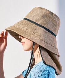 estaa（エスタ）の「遮光100％ UV 遮熱 接触冷感 ネックガード付 ポリジュートハット（ハット）」