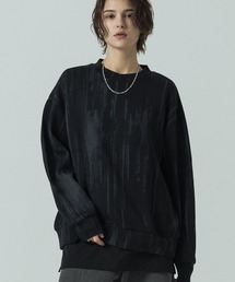 【SLICK/スリック】Abstract Printed Quarter Gauge Pullover /アブストラクトプリントプルオーバー