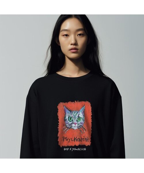 ONEHUNDREDPERCENT FOR WOMAN(ワンハンドレッドパーセントフォーウーマン)の「OHP x YANGCASO サイカイアリスト ベーシック 長袖Tシャツ(Tシャツ/カットソー・レディース・その他・L/2XL/M/XL)」の1枚目の写真