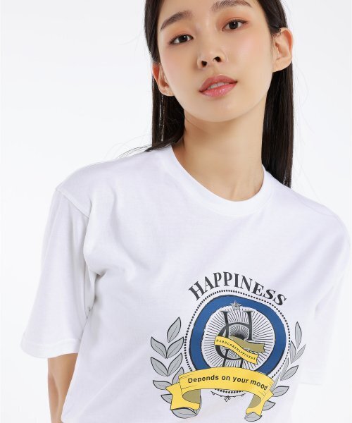 HARDCORE HAPPINESS(ハードコアハピネス)の「HAPPINESS LOGO TEE(Tシャツ/カットソー・レディース・その他・FREE)」の1枚目の写真