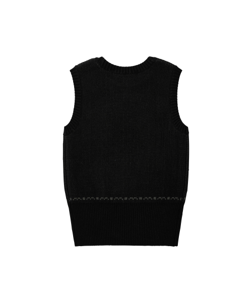 WELLBEING EXPRESS(ウェルビーイングエクスプレス)の「Jacquard Knit Vest Black(ベスト・レディース・その他・ONE SIZE)」の2枚目の写真