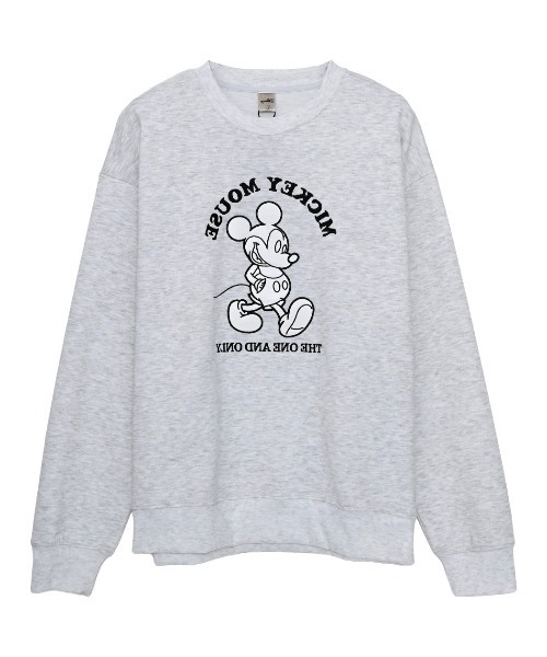 Disney（ディズニー）の「『DISNEY/ディズニー』クルーネック MICKEY 長袖SWTシャツ（Tシャツ/カットソー・レディース・ブラック/オートミール・LL/L/M）」の10枚目の写真