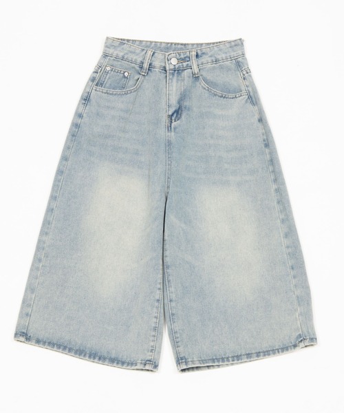 Figments(フィグメンツ)の「ワイドデニムハーフパンツ(デニムパンツ・レディース・ブルー系その他/ブラック・SMALL/MEDIUM)」の8枚目の写真